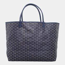 Goyard Blue Coated Canvas St Louis GM Tote Bag