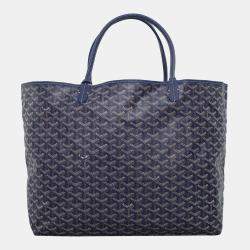 Goyard Blue Coated Canvas St Louis GM Tote Bag