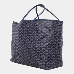 Goyard Blue Coated Canvas St Louis GM Tote Bag