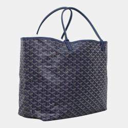 Goyard Blue Coated Canvas St Louis GM Tote Bag