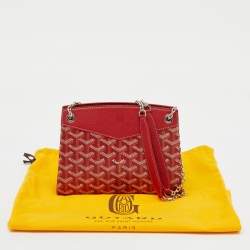Goyard Red Goyardine Coated Canvas and Leather Rouette Structure Mini Shoulder Bag