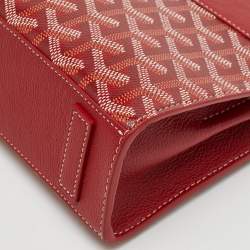 Goyard Red Goyardine Coated Canvas and Leather Rouette Structure Mini Shoulder Bag