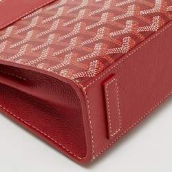 Goyard Red Goyardine Coated Canvas and Leather Rouette Structure Mini Shoulder Bag