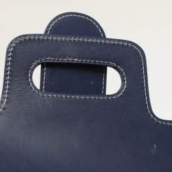 Goyard Blue Coated Canvas and Leather PM Saigon Top Handle Bag