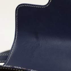 Goyard Blue Coated Canvas and Leather PM Saigon Top Handle Bag