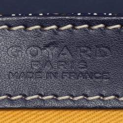 Goyard Blue Coated Canvas and Leather PM Saigon Top Handle Bag