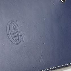 Goyard Blue Coated Canvas and Leather PM Saigon Top Handle Bag