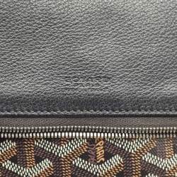 Pre Owned Goyard Black Goyardine Coated Canvas Sainte Marie Clutch