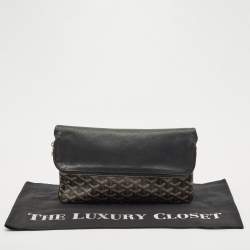 Pre Owned Goyard Black Goyardine Coated Canvas Sainte Marie Clutch