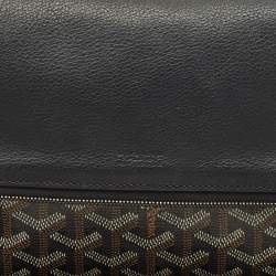 Pre Owned Goyard Black Goyardine Coated Canvas Sainte Marie Clutch