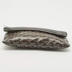 Pre Owned Goyard Black Goyardine Coated Canvas Sainte Marie Clutch