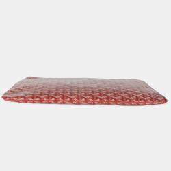 Goyard Red Goyardine Canvas Senat Pouch GM