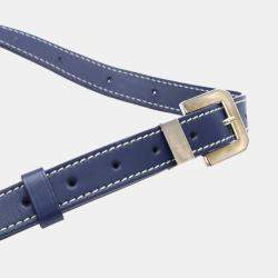 Goyard Blue Coated Canvas Leather Belvedere MM Shoulder Bag