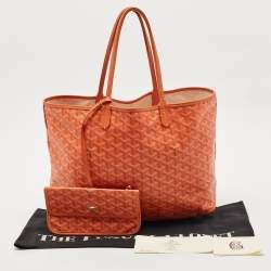 Goyard Orange Goyardine Coated Canvas Saint Louis PM Tote