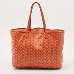 Goyard Orange Goyardine Coated Canvas Saint Louis PM Tote