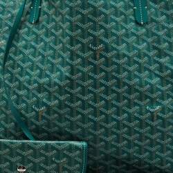 Goyard Green Goyardine Coated Canvas and Leather Saint Louis GM Tote