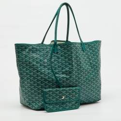 Goyard Green Goyardine Coated Canvas and Leather Saint Louis GM Tote