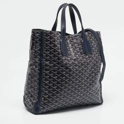 Pre Owned Goyard Blue Marine Goyardine Coated Canvas Voltaire Tote