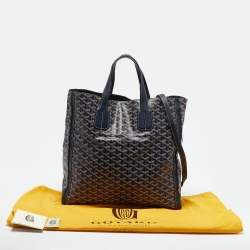 Pre Owned Goyard Blue Marine Goyardine Coated Canvas Voltaire Tote