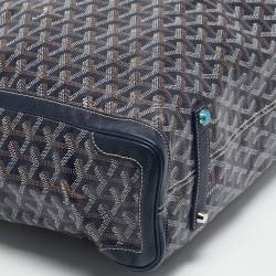Pre Owned Goyard Blue Marine Goyardine Coated Canvas Voltaire Tote