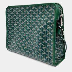 Pre Owned Goyard Green PVC Juvance GM bag
