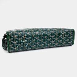 Pre Owned Goyard Green PVC Juvance GM bag