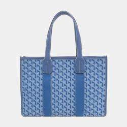Goyard Black Coated Canvas Leather Villette Tote Bag