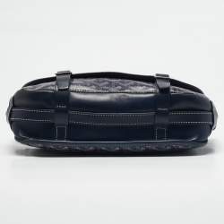 Goyard Blue Goyardine Coated Canvas Belvedere MM Saddle Bag