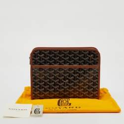 Goyard Black/Brown Goyardine Coated Canvas and Leather Jouvence MM Toiletry Pouch
