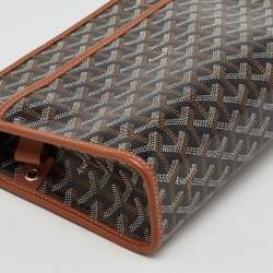Goyard Black/Brown Goyardine Coated Canvas and Leather Jouvence MM Toiletry Pouch