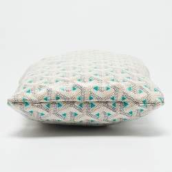 Goyard White/Green Goyardine Coated Canvas and Leather Poitiers Claire Voice Bag