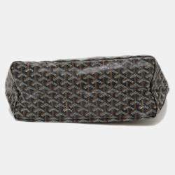 Pre Owned Goyard Black Canvas and Leather Saint Louis PM Tote Bag