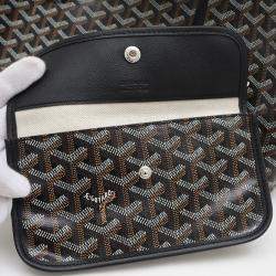 Pre Owned Goyard Black Canvas and Leather Saint Louis PM Tote Bag