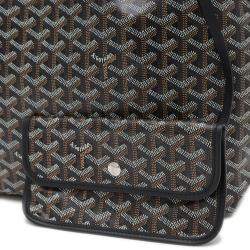 Pre Owned Goyard Black Canvas and Leather Saint Louis PM Tote Bag