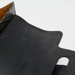 Goyard Black Goyardine Coated Canvas and Leather PM Saigon Top Handle Bag