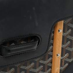 Goyard Black Goyardine Coated Canvas and Leather PM Saigon Top Handle Bag