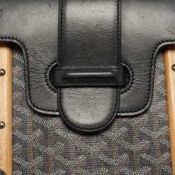 Goyard Black Goyardine Coated Canvas and Leather PM Saigon Top Handle Bag