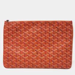 Goyard Orange PVC Sena MM bag