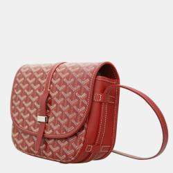 Goyard Red Coated Canvas Belvedere PM Bag