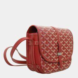 Goyard Red Coated Canvas Belvedere PM Bag