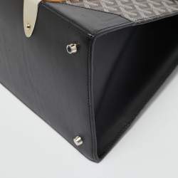 Goyard Black Goyardine Coated Canvas and Leather Saigon MM Top Handle Bag