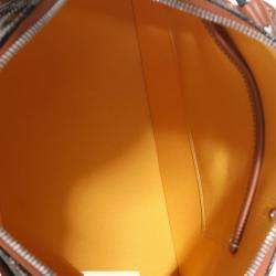 Pre Owned Goyard Tan Black Goyardine Canvas Mini Vendome bag