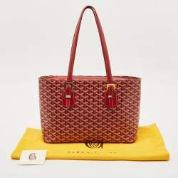 Goyard Red Goyardine Coated Canvas Okinawa PM Tote
