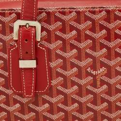 Goyard Red Goyardine Coated Canvas Okinawa PM Tote