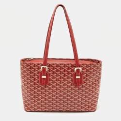 Goyard Red Goyardine Coated Canvas Okinawa PM Tote