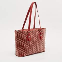 Goyard Red Goyardine Coated Canvas Okinawa PM Tote