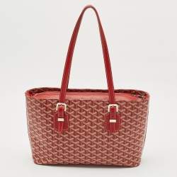 Goyard Red Goyardine Coated Canvas Okinawa PM Tote