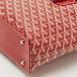 Goyard Red Goyardine Coated Canvas Okinawa PM Tote