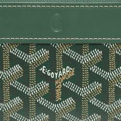 Goyard Green Goyardine Coated Canvas and Leather Matignon PM Wallet