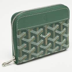 Goyard Green Goyardine Coated Canvas and Leather Matignon PM Wallet